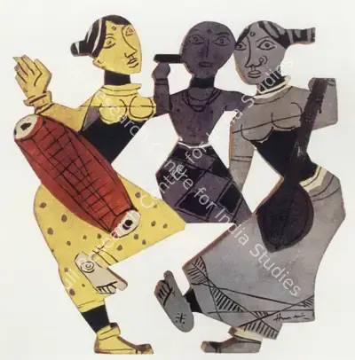M. F. Husain (Artist), Ladies Singing, 1950, Sculpture