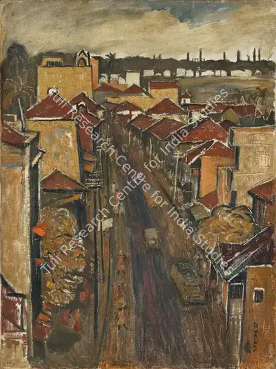 K.K. Hebbar (Artist), Untitled (Mahim), 1944, Painting