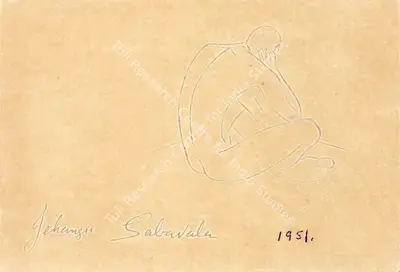 Jehangir Sabavala (Artist), Jehangir Sabavala, 1951, Solo Exhibition Invitation