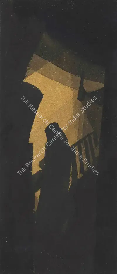 Gaganendranath Tagore (Artist), Untitled (Woman on Staircase), 1920, Painting
