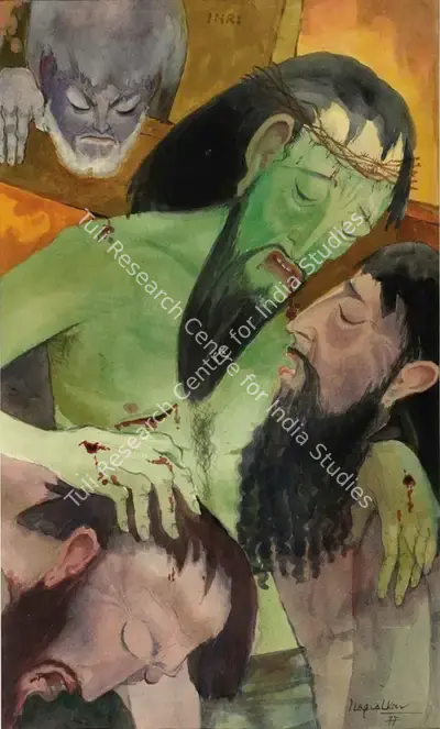 Vishwanath Nageshkar (Artist), Christ Series, 1977, Painting