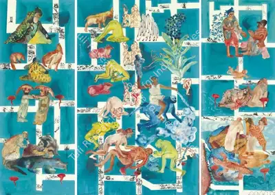 Nalini Malani (Artist), Ecstasy Of Radha 2, 2004, Painting