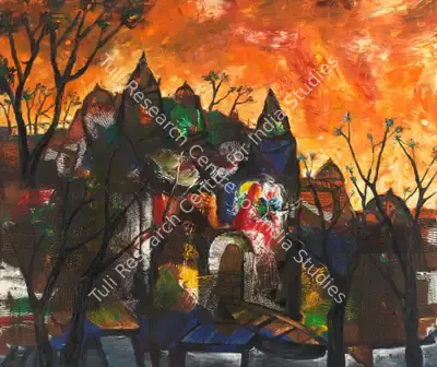 Manu Parekh (Artist), Bright Evening Sky, 2004, Painting