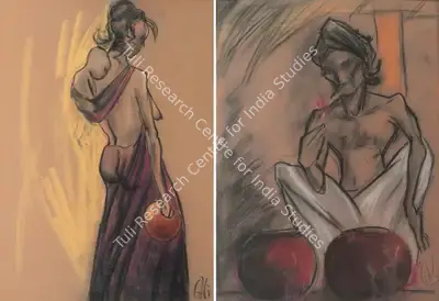 J. Sultan Ali (Artist), Andhra Pradesh Famine Series, 1954, Painting
