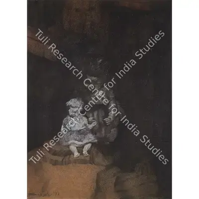 Bikash Bhattacharjee (Artist), The Doll 2, 1971, Painting