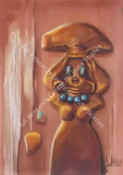 Laila Shahzada (Artist), Mother Goddess of Mohenjodaro, Painting