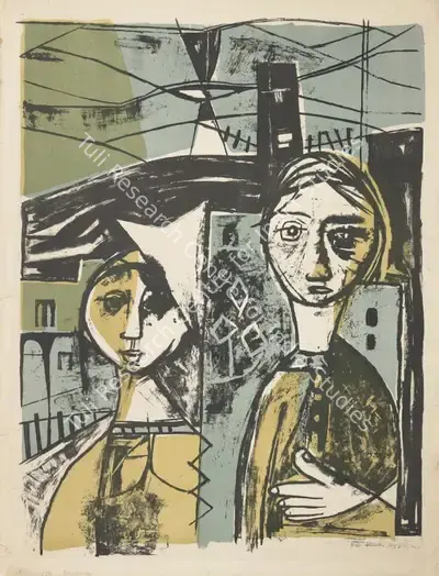 Ramkumar (Artist), Untitled, 1958, Graphic Art