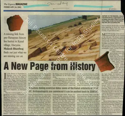 Mukesh Bhardwaj (Reporter), A new Page from History, 2002, Newspaper Clipping