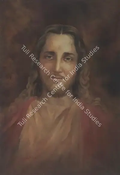 A.X. Trindade (Artist), Portrait of Christ, 1922, Painting