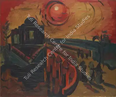 Avinash Chandra (Artist), Shah Alam's Tomb, 1955, Painting