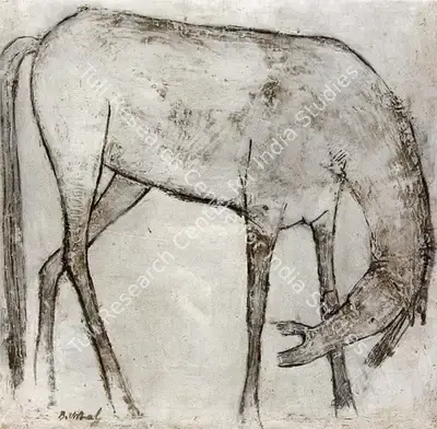 B. Vithal (Artist), The Horse, 1965, Painting