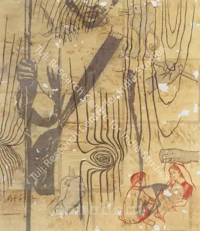 Atul Dodiya (Artist), The Mocking, 1998, Painting