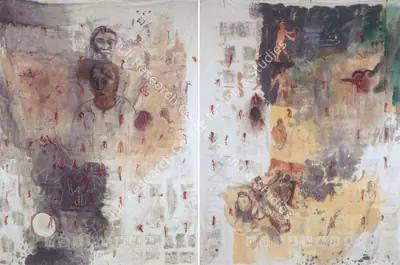 Nalini Malani (Artist), Excavated Images, Painting