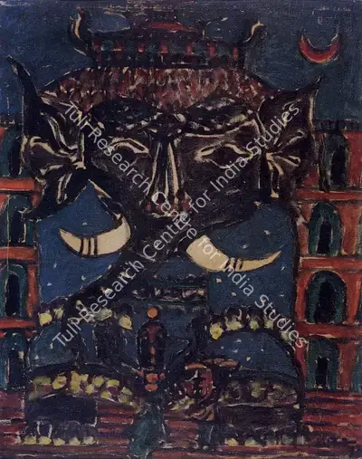 Ramanujam, K. (Artist). Ganesh, 1973 | Painting, So.NeY/12.06.95, 1973