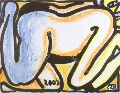 Jogen Chowdhury (Artist), Untitled, 2001, Painting