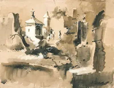Nikhil Biswas (Artist), Untitled, 1949, Painting