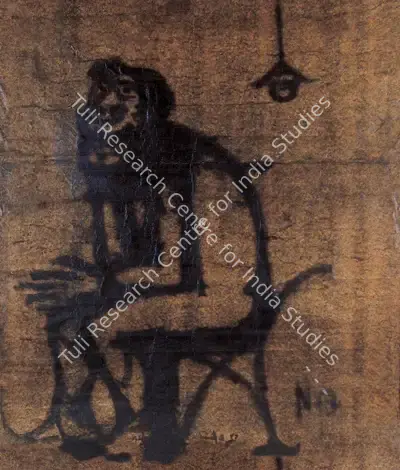 Nikhil Biswas (Artist), Seated Clown, 1961, Painting