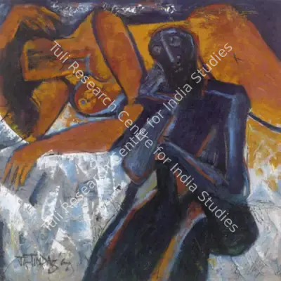 Das, Jatin (Artist). Man And Woman, n.d. | Painting, Bon.Lon/06.10.08, 2008 · Bonhams