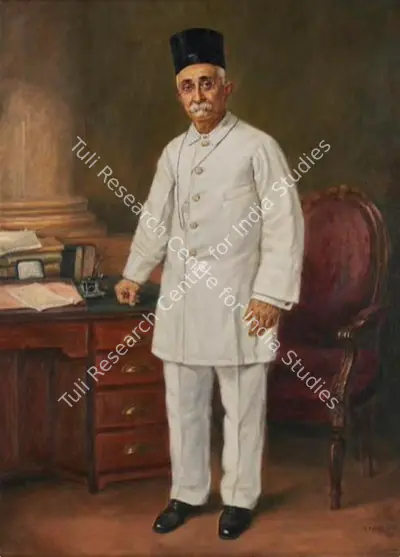Pithawala, M.F. (Artist). Portrait of Sir Sapurji Barjorji Bharucha, 1936 | Painting, Pu.Mum/18.11.21, 2021 · Pundole
