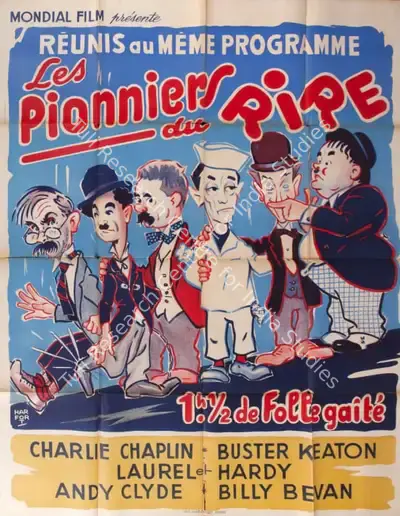 Unknown Poster Designer (Poster Designer), Unknown (Poster Designer), Tribute to the pioneers of comedy | Poster, c. 1930s, 1965, Poster