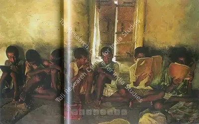 Bikash Bhattacharjee (Artist), Portugese School, 1972, Painting
