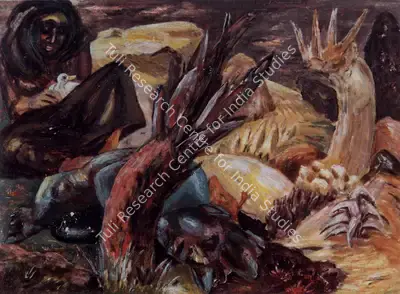 Ajay Desai (Artist), Vampire, 1990, Painting