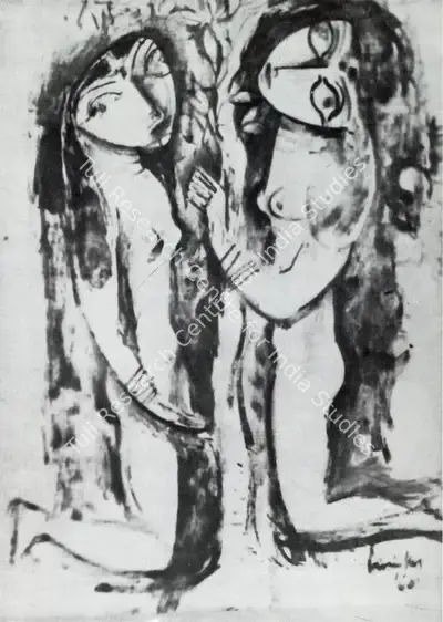 K.C.S. Paniker (Artist), Spring, 1960, Painting