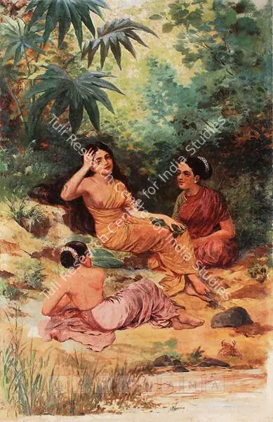 P. Gerhardt (Artist), Three Women By A Stream, Painting