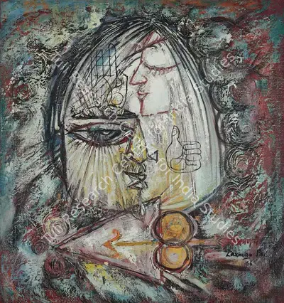 Laxman Pai (Artist), Yuganandha, 1966, Painting