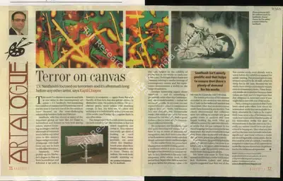 Kapil Chopra (Reporter), Terror on Canvas, 2009, Newspaper Clipping