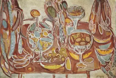 K.G. Subramanyan (Artist), Still Life, 1963, Painting