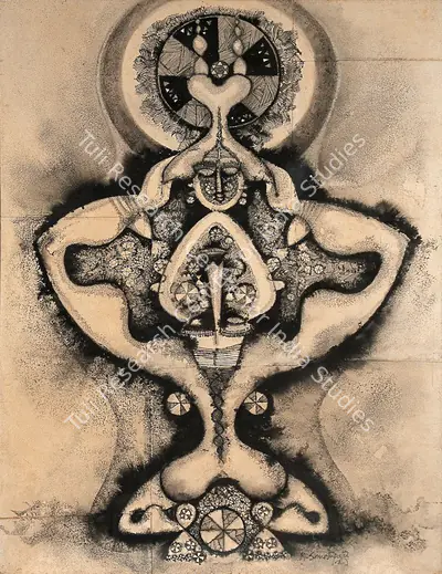 M. Senathipathi (Artist), Lovers, 1981, Painting