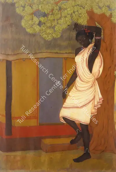 Kumaril Swamy (Artist), Santhal Girl, Painting