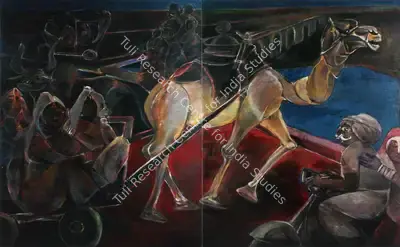 Sen, Paritosh (Artist). Ahmedabad Scene. Oil on canvas, 1982 | Painting  | 00881316