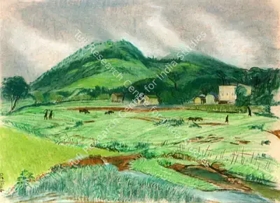Chittaprosad (Artist), Monsoon at Andheri, 1950, Painting