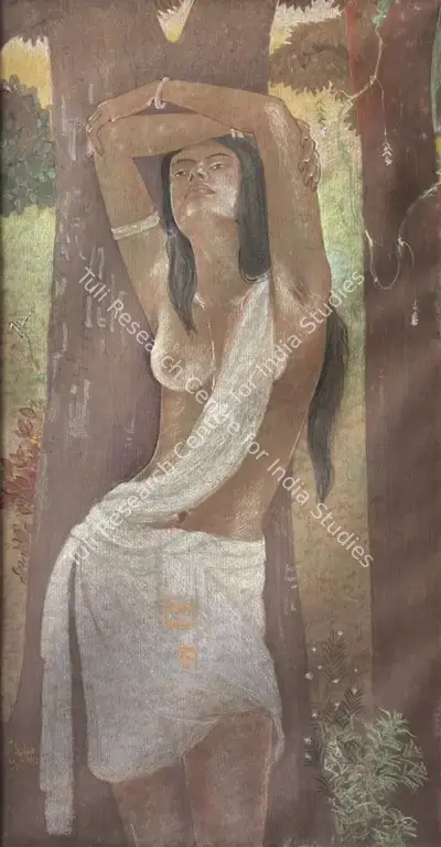 Mrinal K. Das (Artist), Rest, 1974, Painting