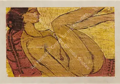Ravinder Reddy (Artist), Untitled (Reclining Nude), 1989, Print