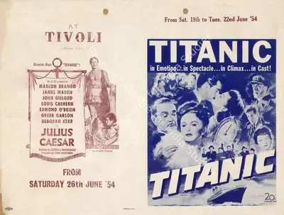 Jean Negulesco (Director), Titanic, 1953, Handbill