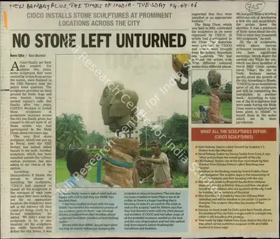 Renu Ojha (Reporter), No Stone Left Unturned, 2006, Newspaper Clipping