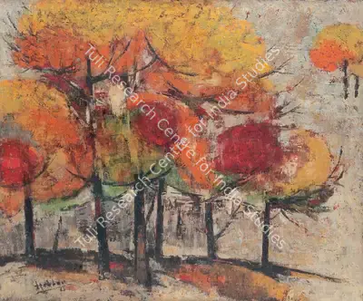 Hebbar, K.K. (Artist). Untitled (Spring). Oil on canvas, 1963 | Painting  | 00879859