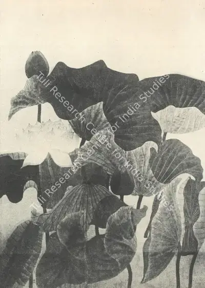 K. Madhava Menon (Artist), Lotus, Painting