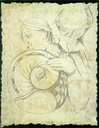 Satish Gujral (Artist), Untitled, 1990, Drawing