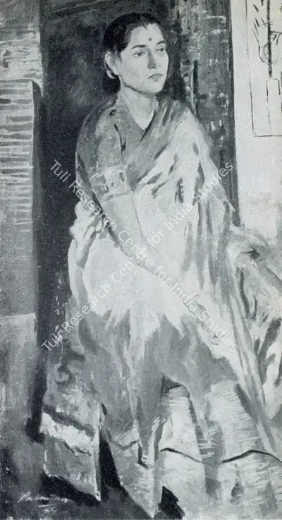 Shankar Palsikar (Artist), A Portrait, 1954, Painting