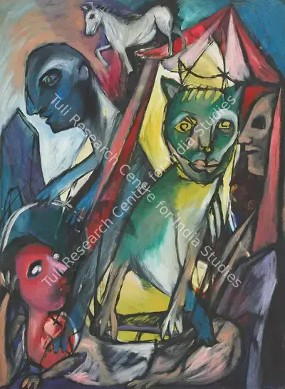 Rekha Rodwittiya (Artist), The Carnival, 1985, Painting