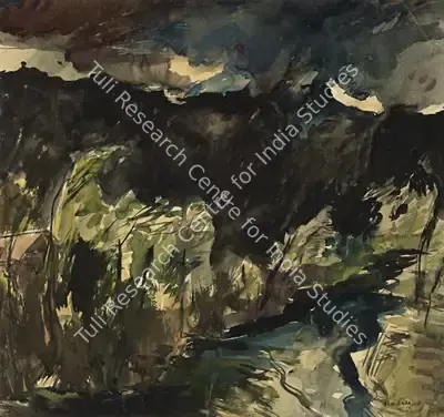 S.H. Raza (Artist), Untitled, 1948, Painting