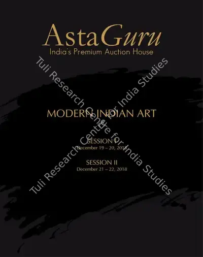Asta Guru (Auction House), Modern Indian Art, 2018, Auction Catalogue