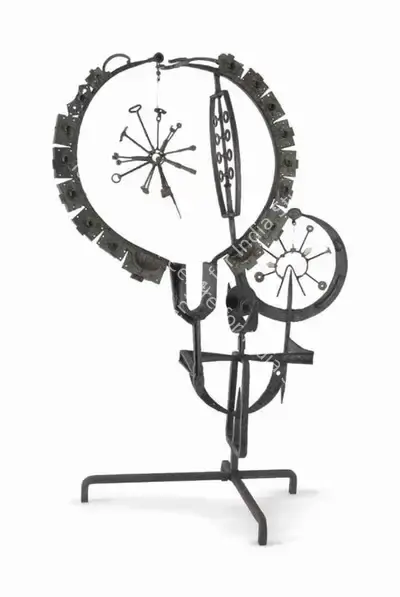 Davierwalla, A.M. (Artist). Galaxy. Welded steel, brass and glass, 1966 | Sculpture | FineArts | 00595318