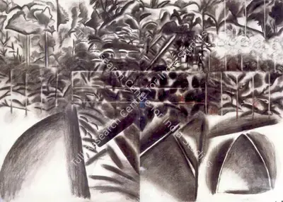 G.M. Sheikh (Artist), Untitled, 1995, Drawing