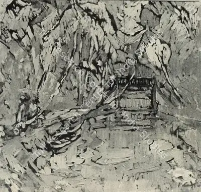K.C.S. Paniker (Artist), Orange Canal, 1952, Painting