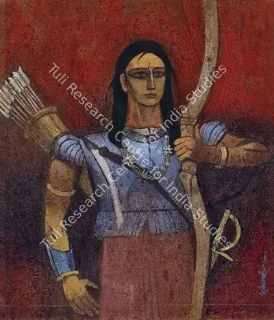 Ganesh Pyne (Artist), Abhimanyu, 2000, Painting